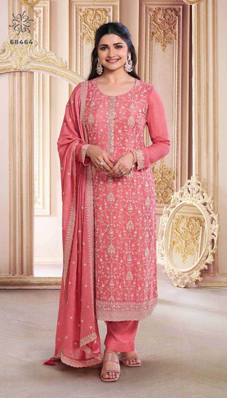 YNF CHINON SILK KSB 68466 SUITS & DRESSES WHOLESALE UNSTITCHED SUITS MANUFACTURER