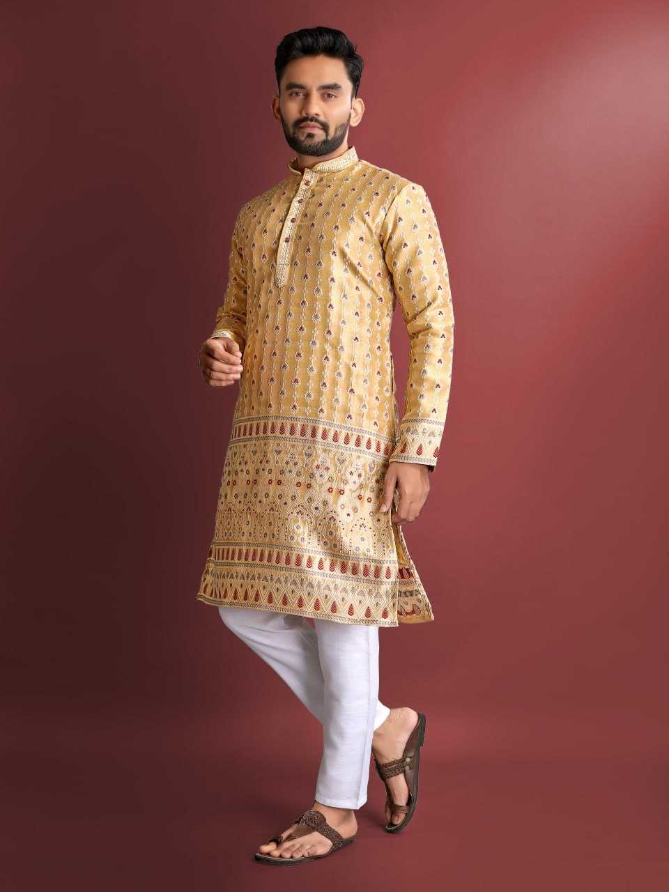 YNF COTTON RBV MANYAVAR MENS WEAR WHOLESALE MENS KURTA PYJAMA MANUFACTURER