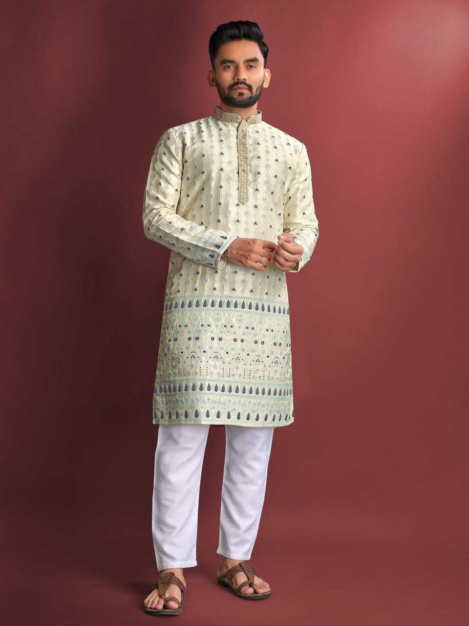 YNF COTTON RBV MANYAVAR MENS WEAR WHOLESALE MENS KURTA PYJAMA MANUFACTURER