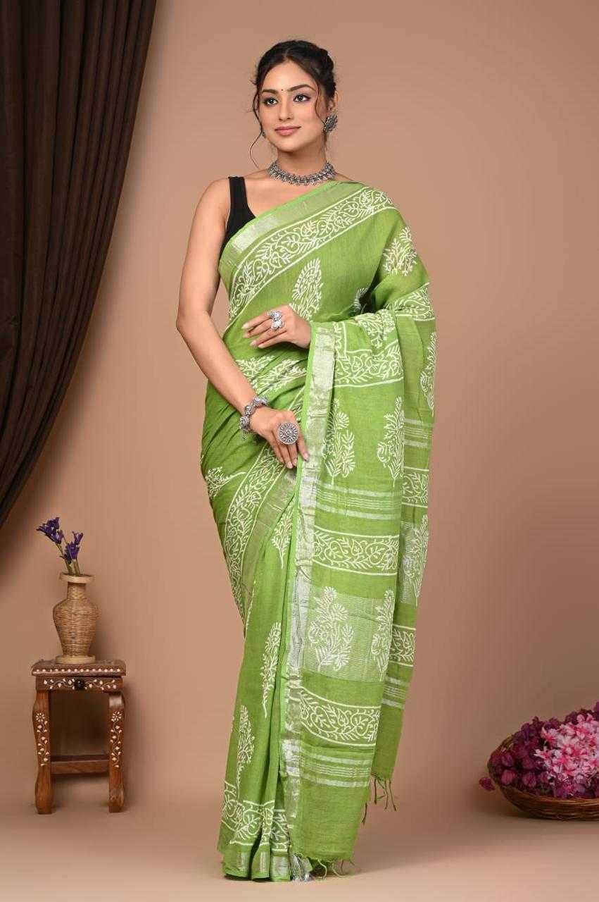 YNF COTTON VAD 25 SAREES WHOLESALE PRINTED LADIES COTTON LINEN SAREES MANUFACTURER