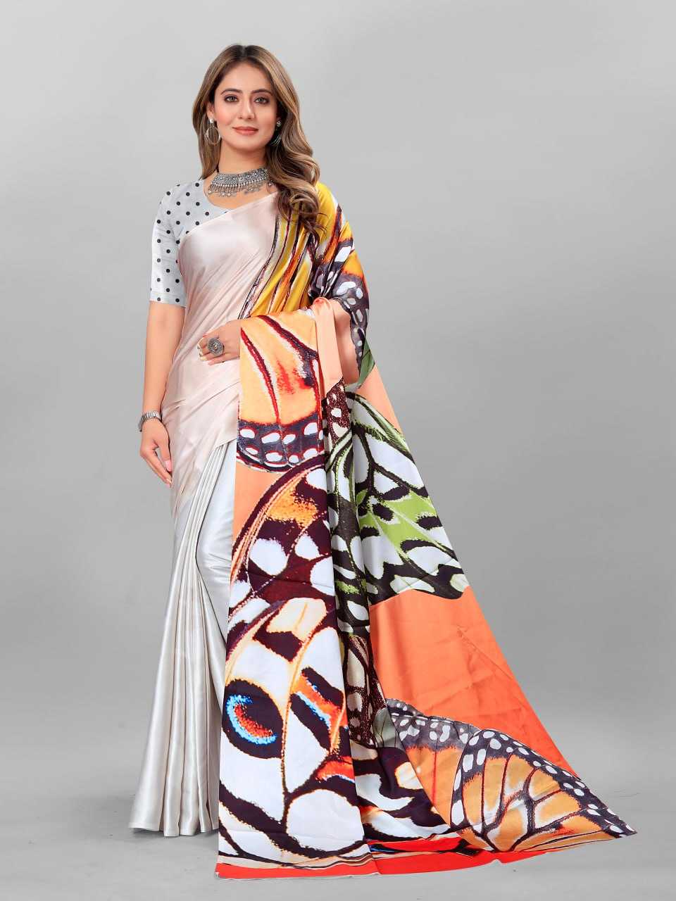 YNF CREPE SRRT JAPAN CRAPE1 SAREES WHOLESALE PRINTED LADIES CREPE SATIN SAREES MANUFACTURER