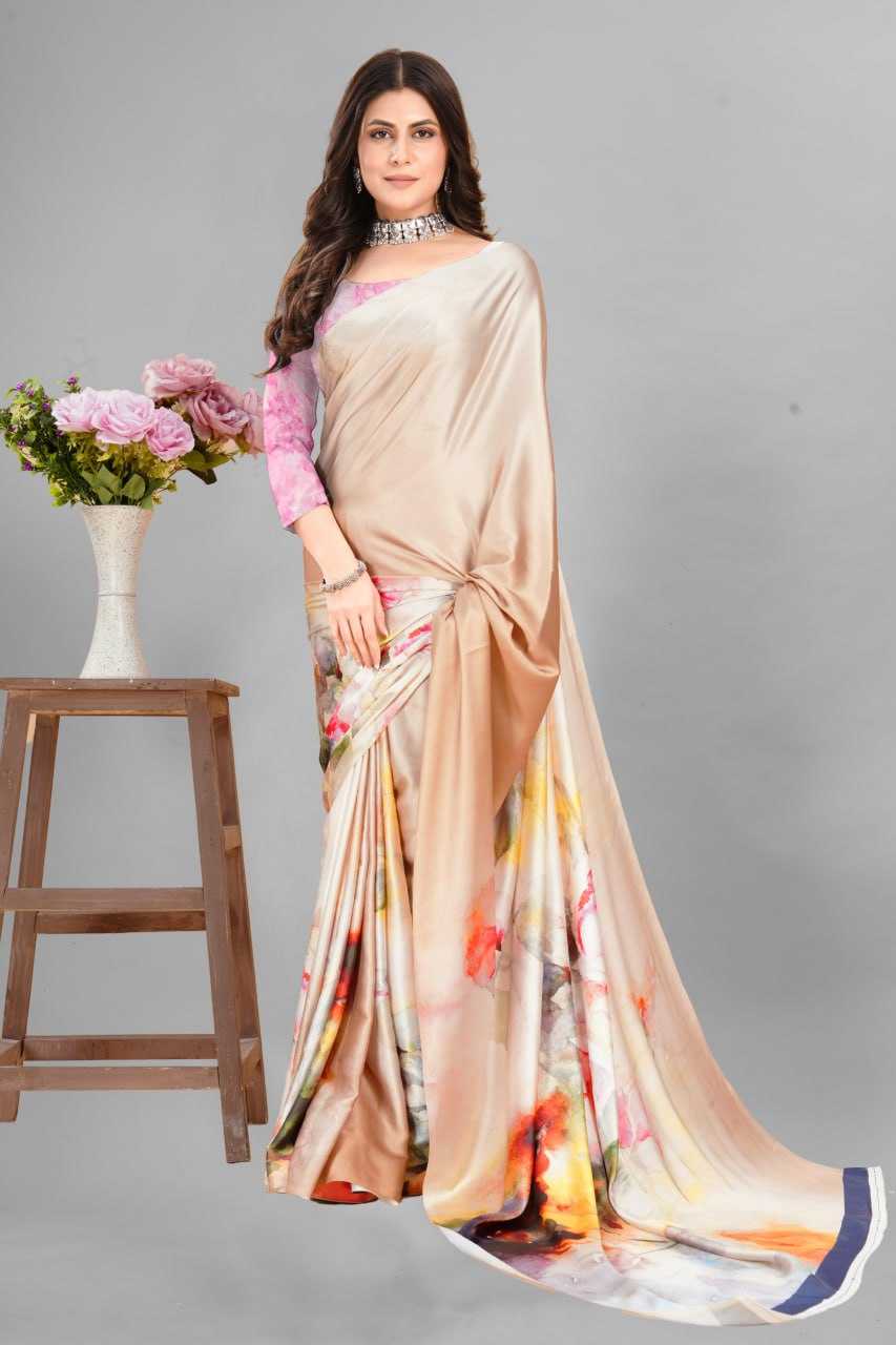 YNF CREPE SRRT JAPAN CRAPE10 SAREES WHOLESALE PRINTED LADIES CREPE SATIN SAREES MANUFACTURER