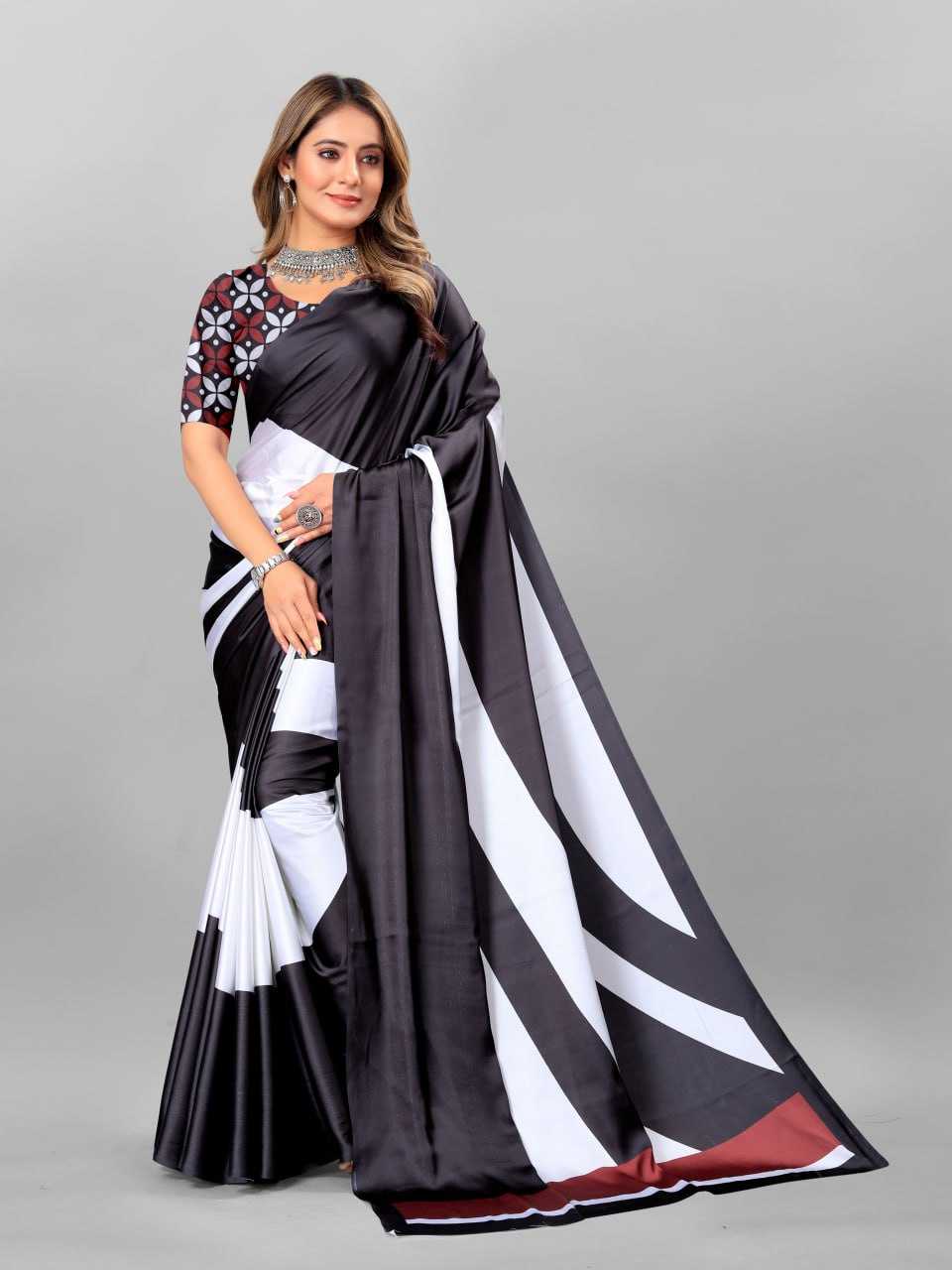 YNF CREPE SRRT JAPAN CRAPE2 SAREES WHOLESALE PRINTED LADIES CREPE SATIN SAREES MANUFACTURER