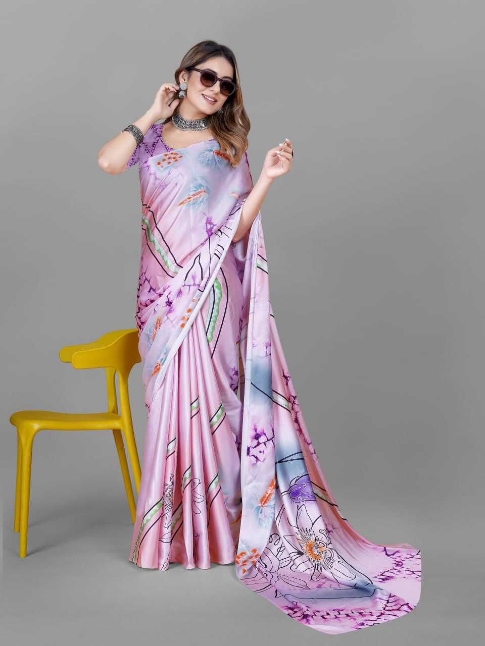 YNF CREPE SRRT JAPAN CRAPE5 SAREES WHOLESALE PRINTED LADIES CREPE SATIN SAREES MANUFACTURER