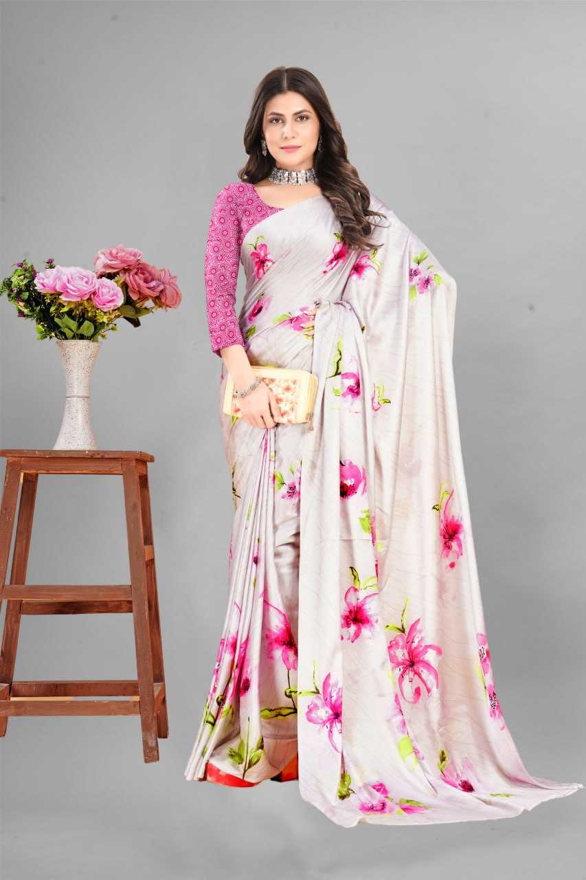 YNF CREPE SRRT JAPAN CRAPE7 SAREES WHOLESALE PRINTED LADIES CREPE SATIN SAREES MANUFACTURER