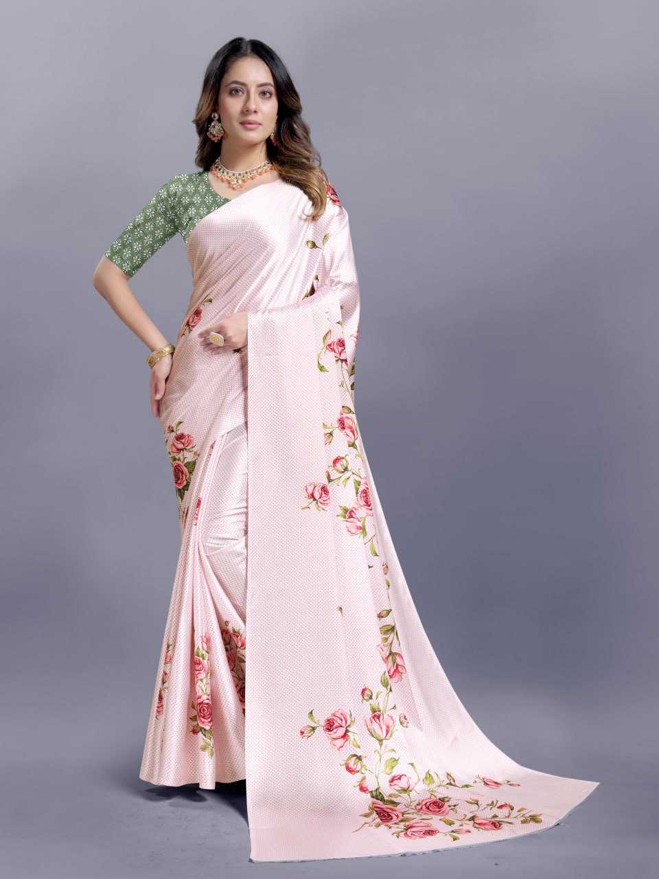 YNF CREPE SRRT JAPAN CRAPE9 SAREES WHOLESALE PRINTED LADIES CREPE SATIN SAREES MANUFACTURER