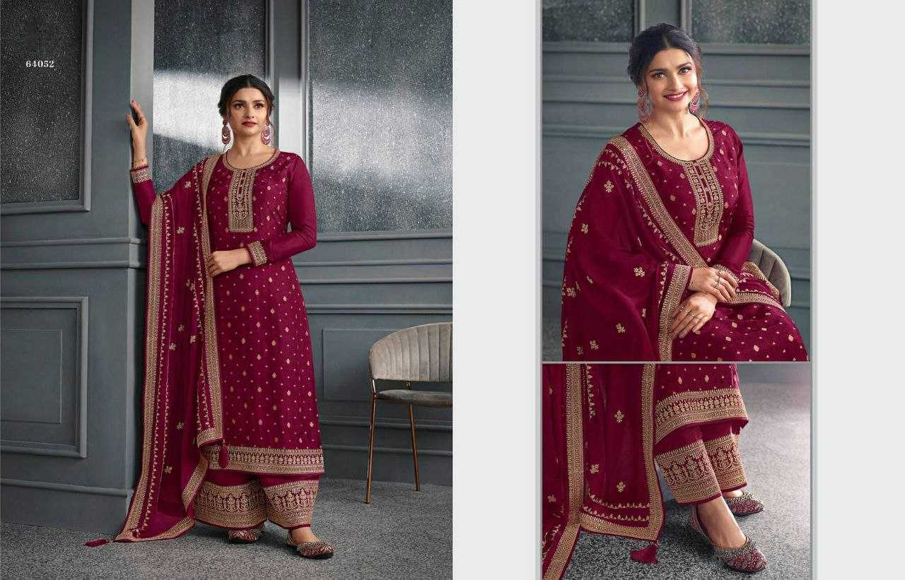 YNF DOLA SILK KSB 64058 SUITS & DRESSES WHOLESALE EMBROIDERY SEMI STICHED SHARARA SALWAR SUITS MANUFACTURER