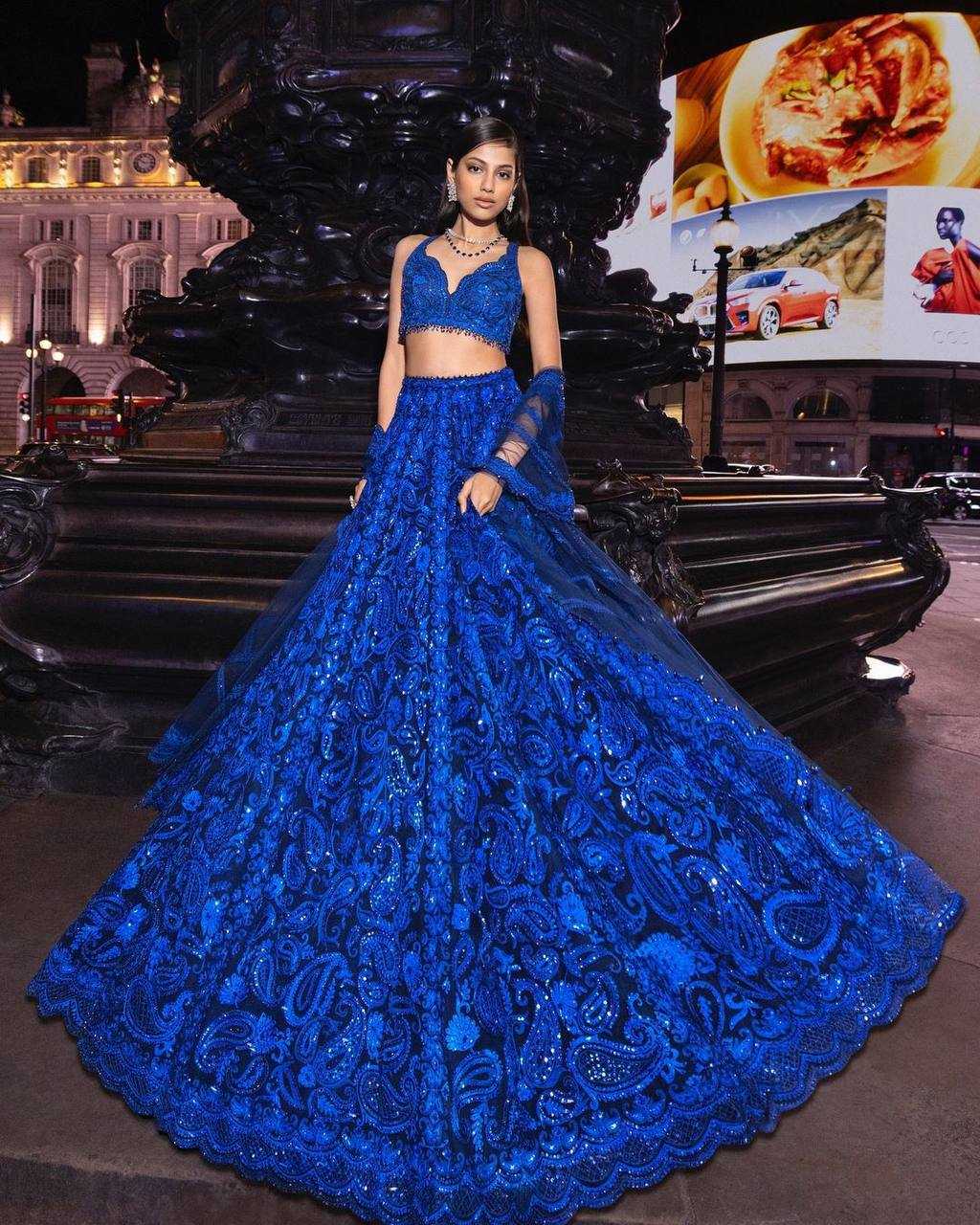 YNF FAUX GEORGETTE RIN162 280 LEHENGAS WHOLESALE DESIGNER EMBROIDERED FANCY LEHENGAS MANUFACTURER