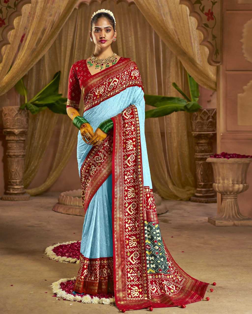 YNF GEORGETTE RUD SUKANYA SILK SAREES WHOLESALE SOFT SILK PATOLA TRADITIONAL SAREES MANUFACTURER