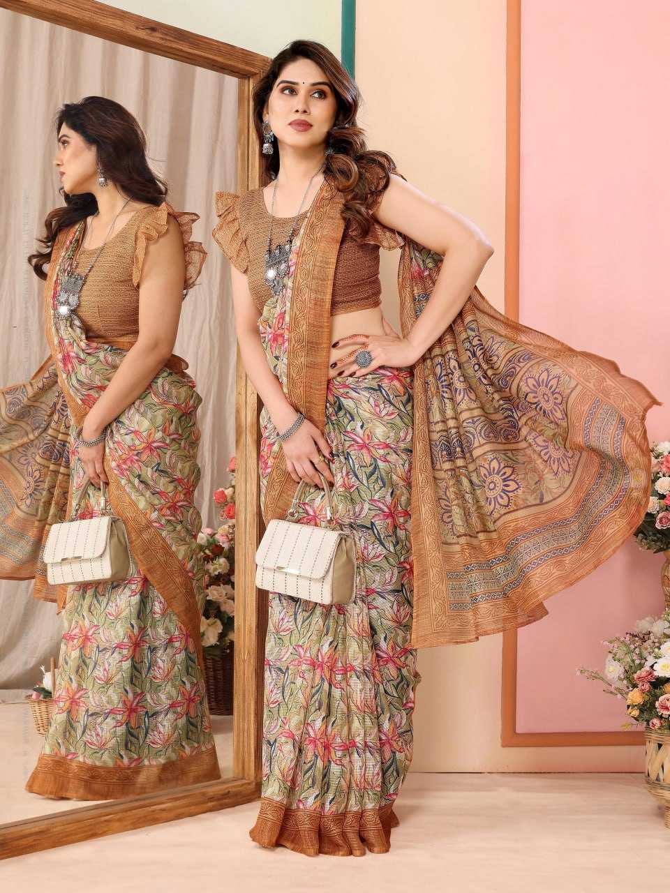 YNF KOTA SILK NFA 04 SAREES WHOLESALE PRINTED LADIES KOTA DORIA SAREES MANUFACTURER