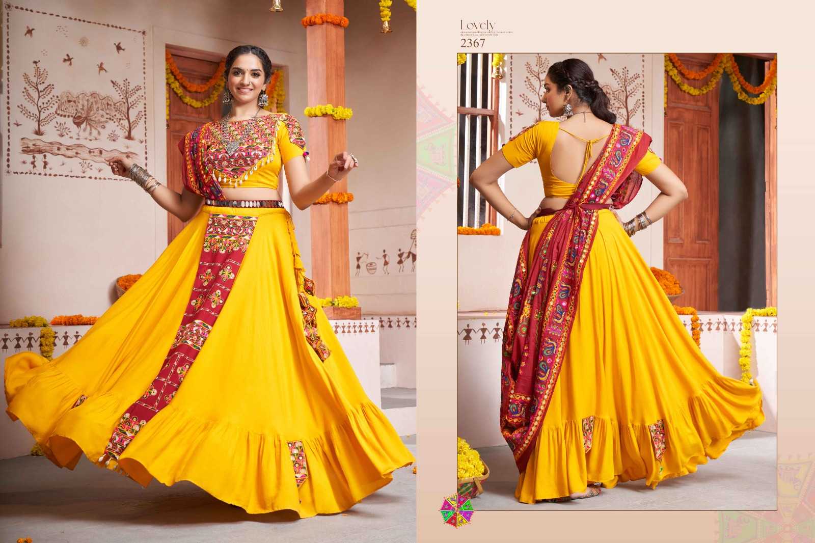 YNF MUSLIN COTTON RLH 2367 LEHENGAS WHOLESALE TRADITIONAL NAVRATRI CHANIYA CHOLI LEHENGAS EMANUFACTURER