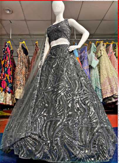 YNF NET KPD 31 LEHENGAS WHOLESALE DESIGNER WEDDING NET FANCY LEHENGAS MANUFACTURER