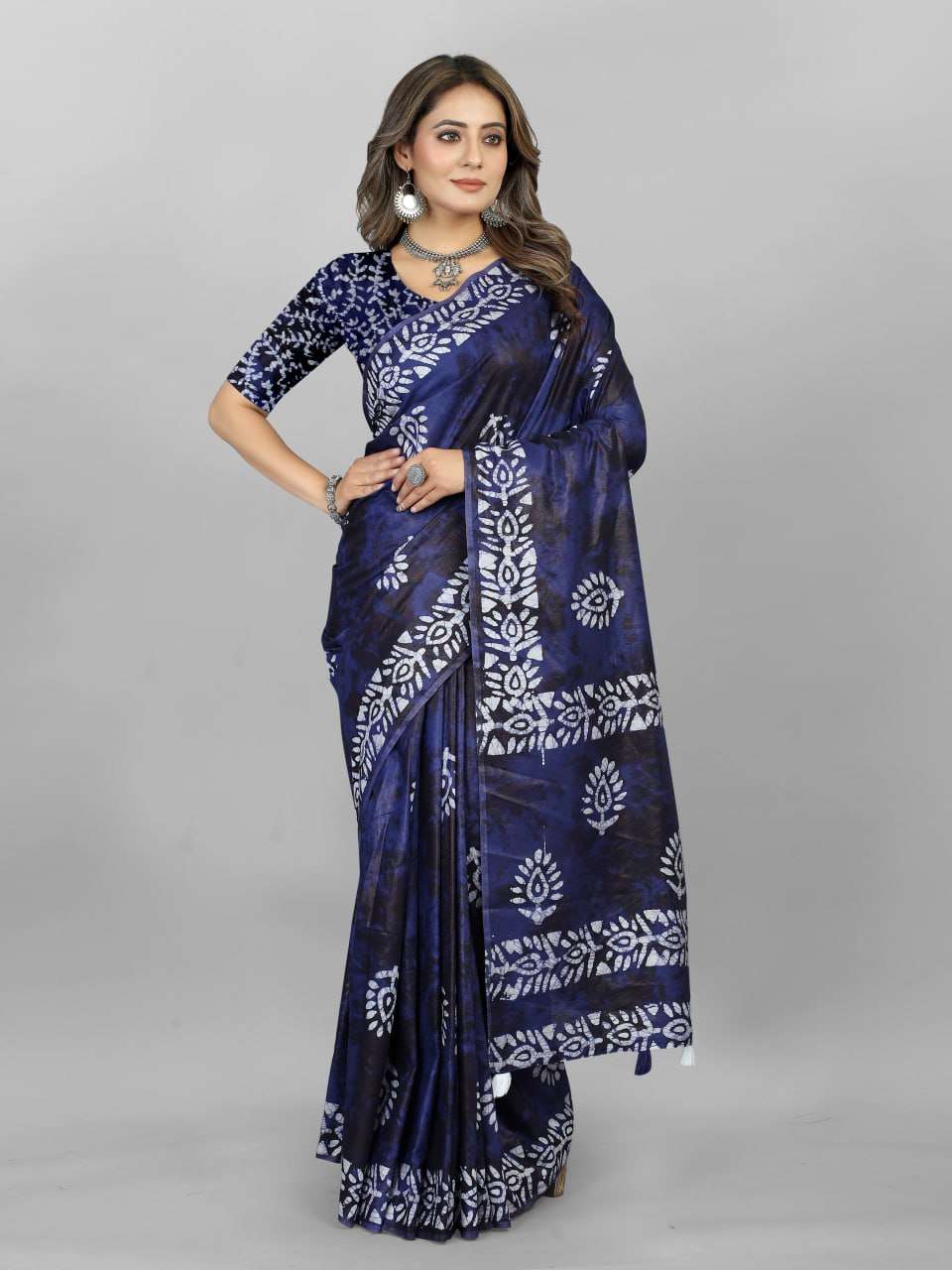 YNF BATIK SRRT HAND WAX BATIK PRIZOM SAREES WHOLESALE PRINTED LADIES BATIK SAREES MANUFACTURER