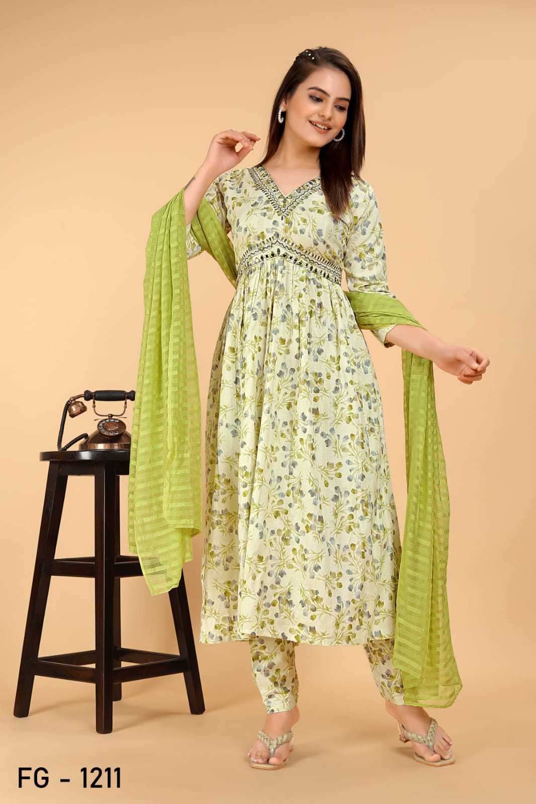 YNF PURE COTTON KSB 1212 SUITS & DRESSES WHOLESALE PRINTED COTTON ANARKALI SUITS MANUFACTURER