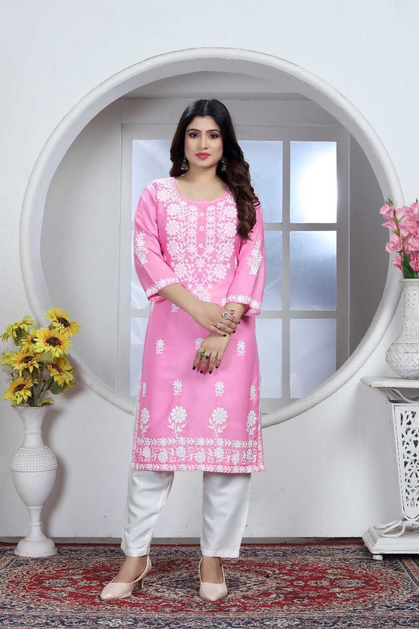 YNF RAYON RMD 52 KURTIS WHOLESALE RAYON KURTIS WITH BOTTOM EMBROIDERED KURTIS MANUFACTURER