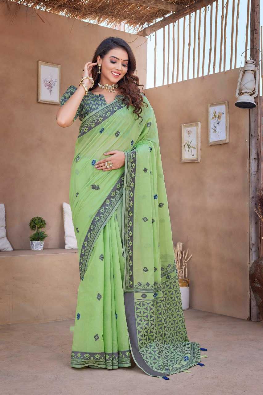 YNF SILK COTTON RHO V-11A SAREES WHOLESALE COTTON LINEN WORK SAREES MANUFACTURER