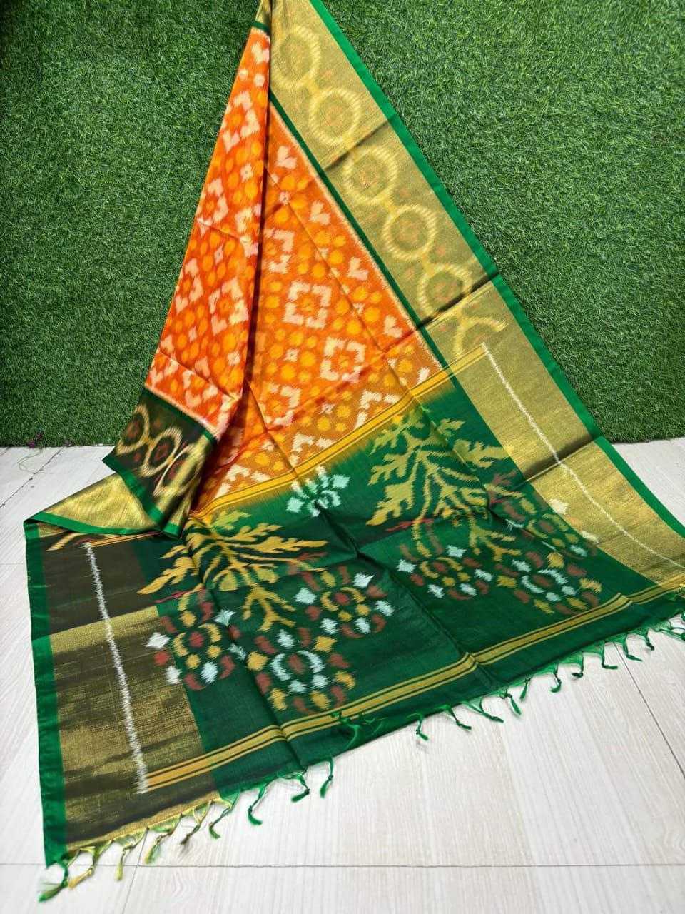 YNF SILK COTTON RRI 08 SAREES WHOLESALE PRINTED COTTON LINEN IKKAT SAREES MANUFACTURER