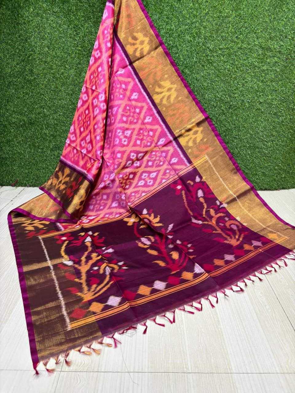 YNF SILK COTTON RRI 08 SAREES WHOLESALE PRINTED COTTON LINEN IKKAT SAREES MANUFACTURER