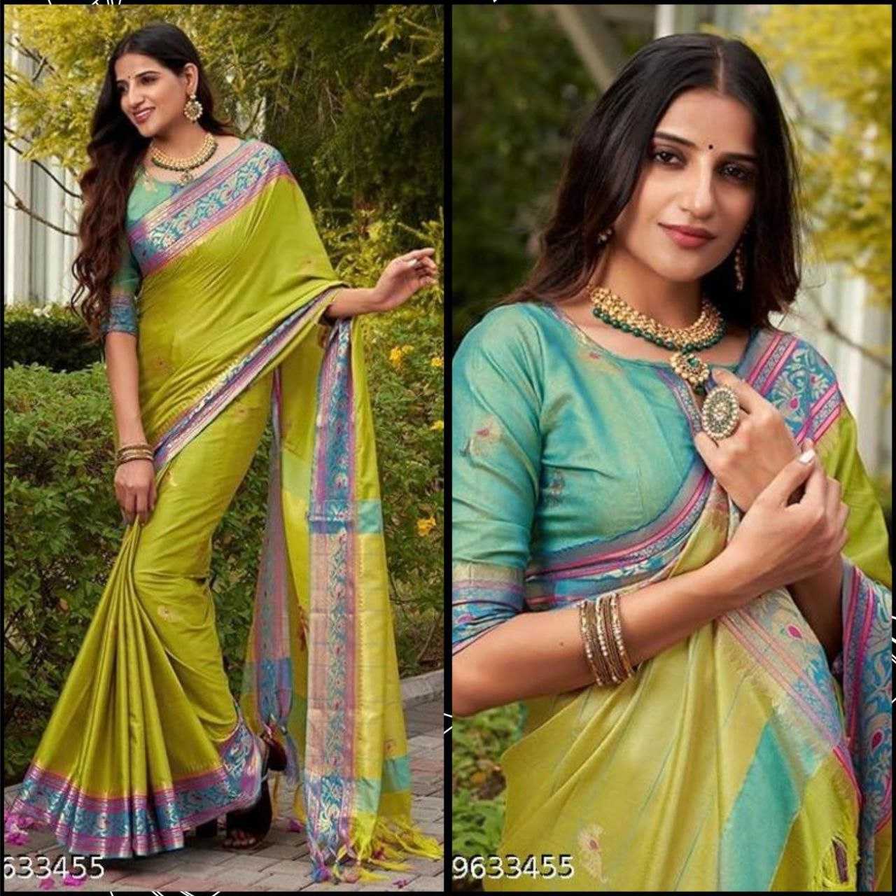 YNF SILK COTTON RVR SONI PEACOCK SAREES WHOLESALE COTTON LINEN BUTTA JACQUARD SAREES MANUFACTURER