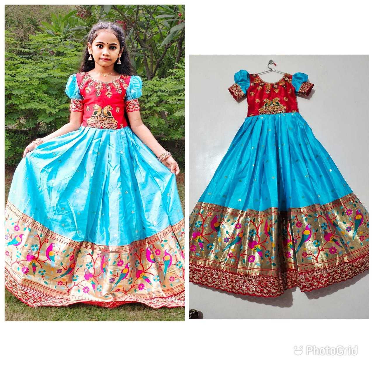 YNF SILK RPVR 08 KIDS WEAR WHOLESALE KIDS GOWNS MANUFACTURER 