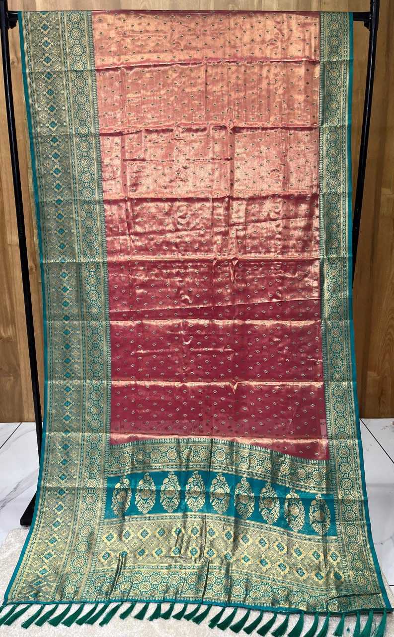 YNF TISSUE REW 02 SAREES WHOLESALE TISSUE SILK ZARI BORDER SAREES MANUFACTURER