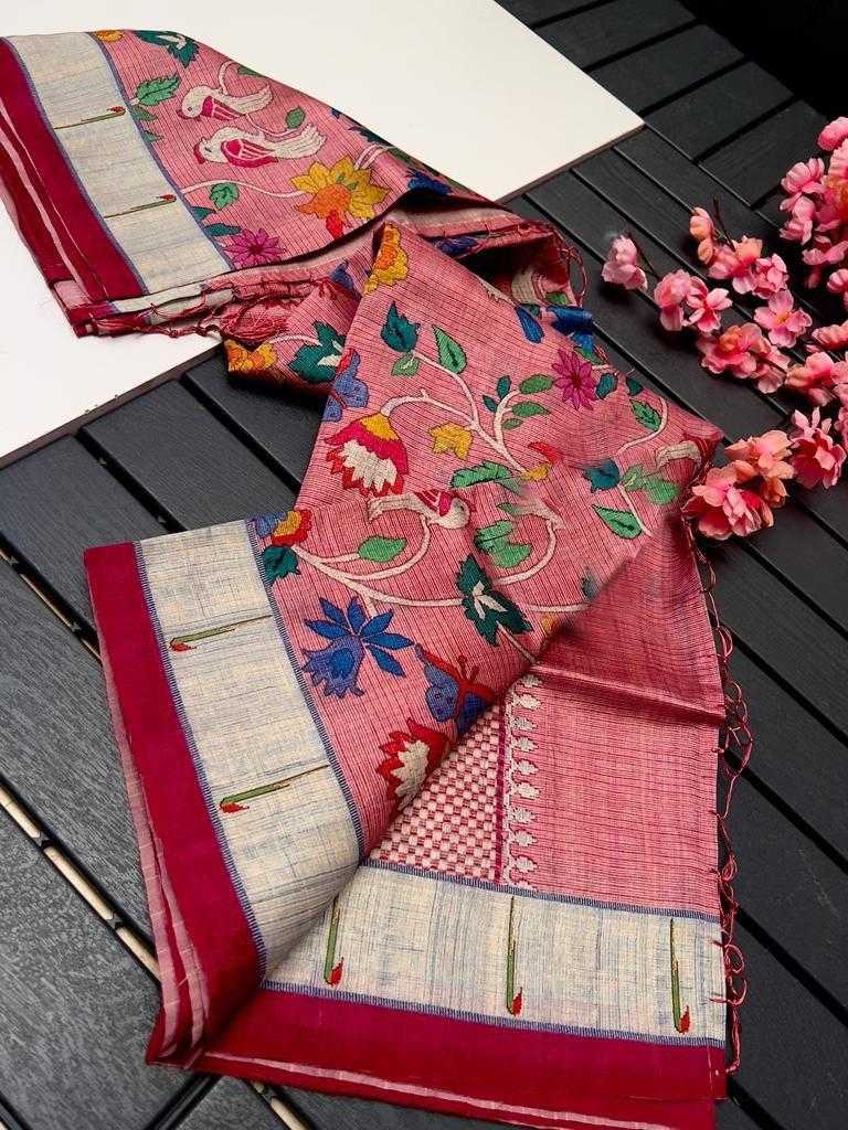 YNF TUSSAR SILK ANT 50 SILK SAREES WHOLESALE SOFT SILK TUSSAR SILK PRINTED SILK SAREES MANUFACTURER