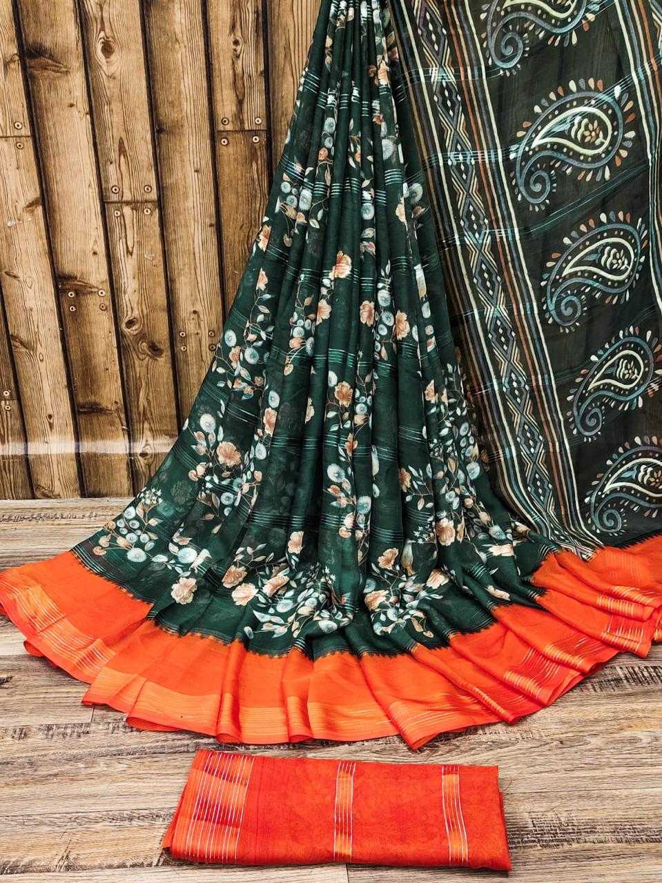 YNF CHIFFON RIN149 MKD114 SAREES WHOLESALE PRINTED LADIES CHIFFON ZARI BORDER SAREES MANUFACTURER