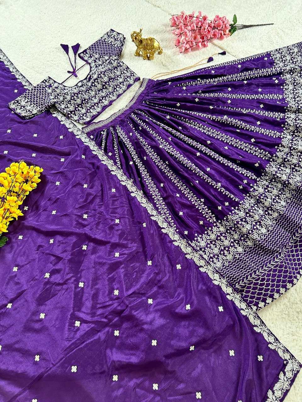 YNF CHINON SILK KESH108 5603 LEHENGAS WHOLESALE FANCY TRADITIONAL EMBROIDERED LEHENGAS MANUFACTURER