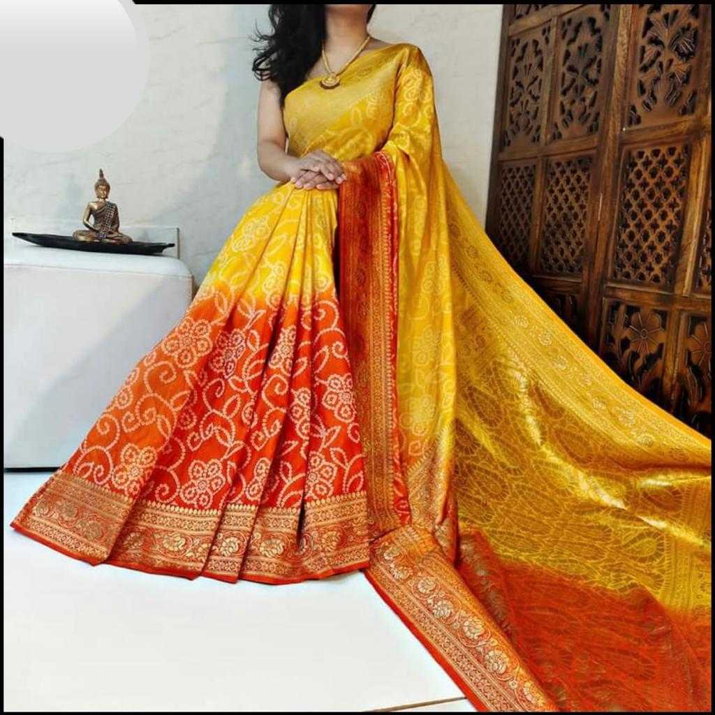 YNF DOLA SILK KESH101 ANT04 SAREES WHOLESALE PRINTED LADIES BANDHANI BANDHEJ SAREES MANUFACTURER