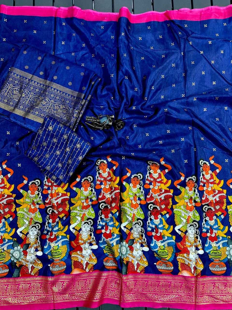 YNF DOLA SILK KESH110 RADHA01 SAREES WHOLESALE PRINTED LADIES KALAMKARI SAREES MANUFACTURER