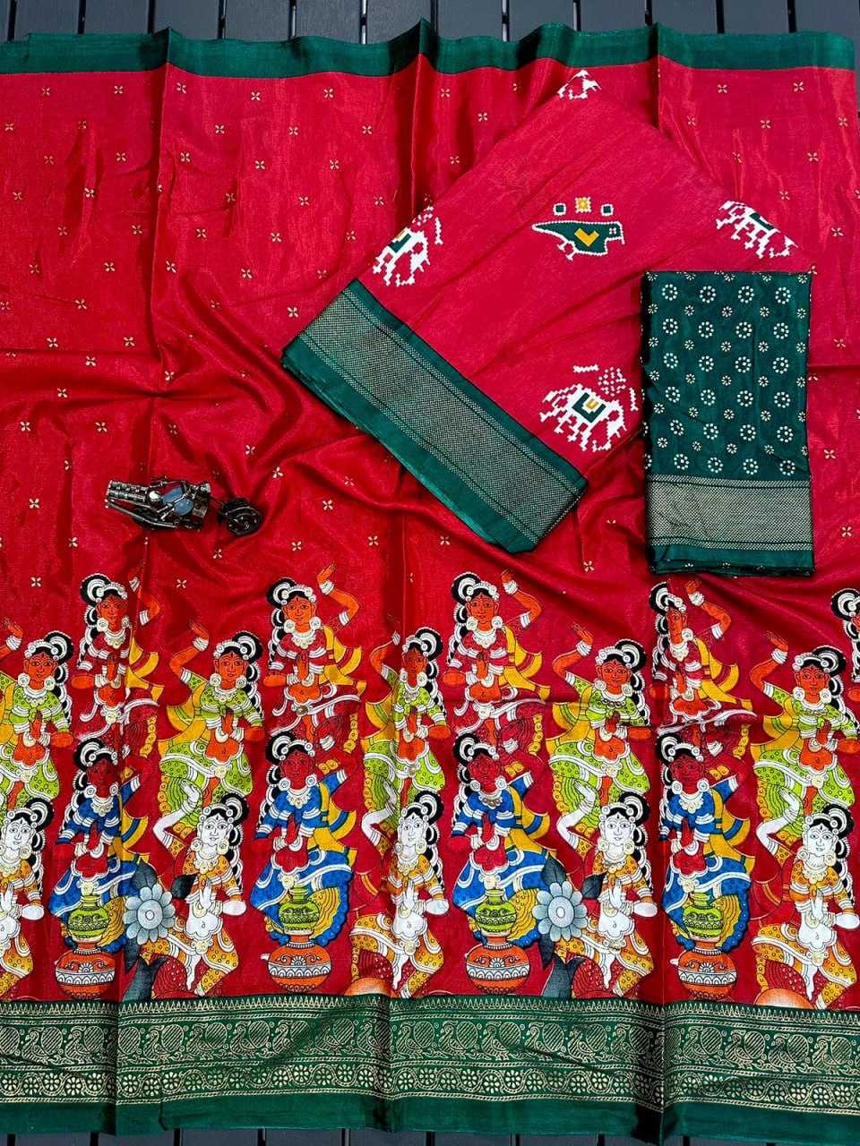 YNF DOLA SILK KESH110 RADHA01 SAREES WHOLESALE PRINTED LADIES KALAMKARI SAREES MANUFACTURER