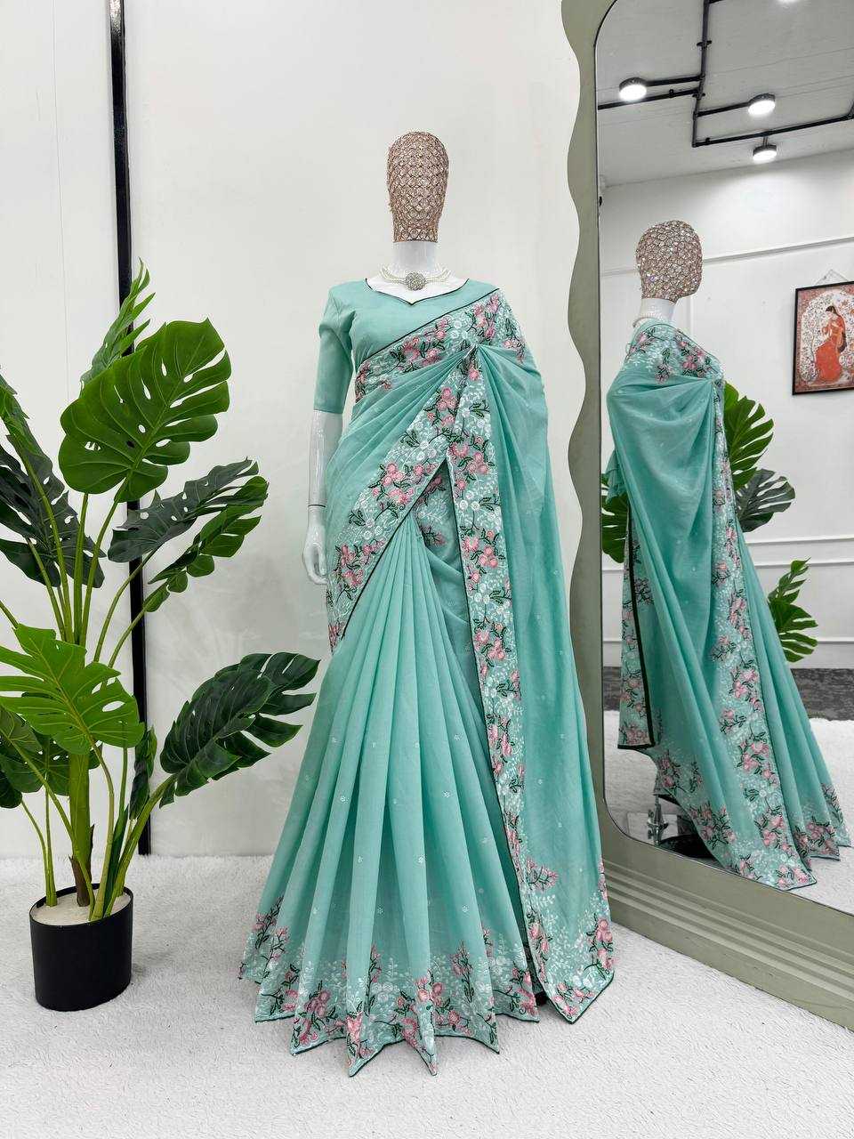 YNF HEAVY ROMAN SILK RIN133 517 SAREES WHOLESALE DESIGNER FANCY WORK SAREES MANUFACTURER