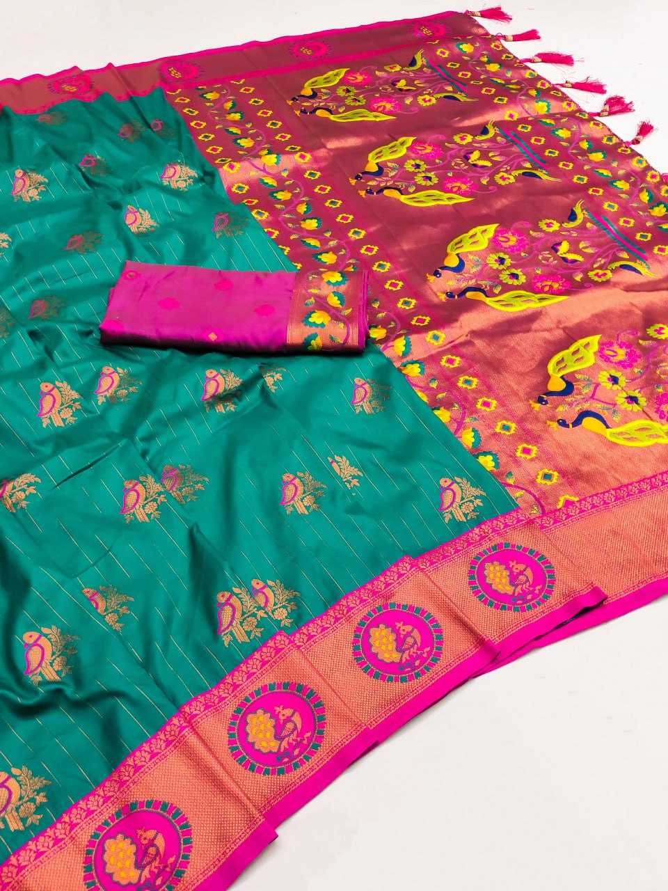 YNF PAITHANI SILK RIN150 ANUPAMAPAITHANI SILK SAREES WHOLESALE PAITHANI SILK SOFT SILK TRADITIONAL SAREES MANUFACTURER