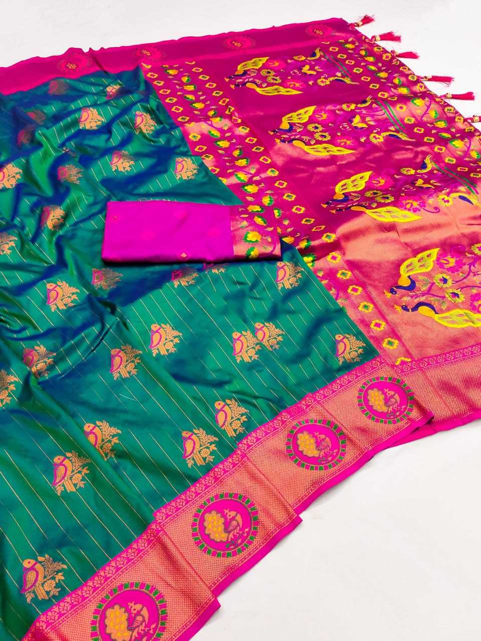 YNF PAITHANI SILK RIN150 ANUPAMAPAITHANI SILK SAREES WHOLESALE PAITHANI SILK SOFT SILK TRADITIONAL SAREES MANUFACTURER