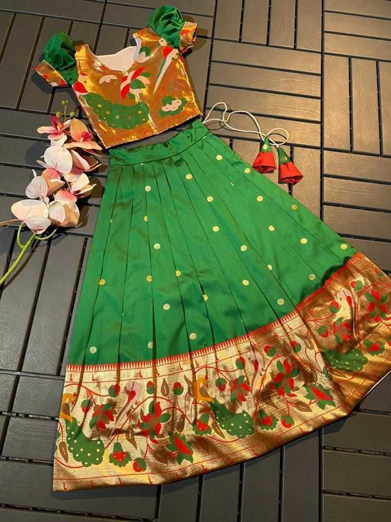 YNF PAITHANI SILK RIN192 7903 KIDS WEAR WHOLESALE KIDS LEHENGAS MANUFACTURER 