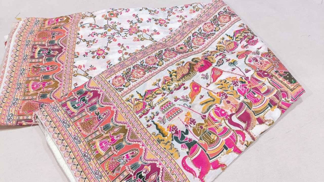 YNF PURE PASHMINA RIN126 JHT18 SAREES WHOLESALE DESIGNER PRINTED HAND WORK DIWALI WEDDING SAREES MANUFACTURER