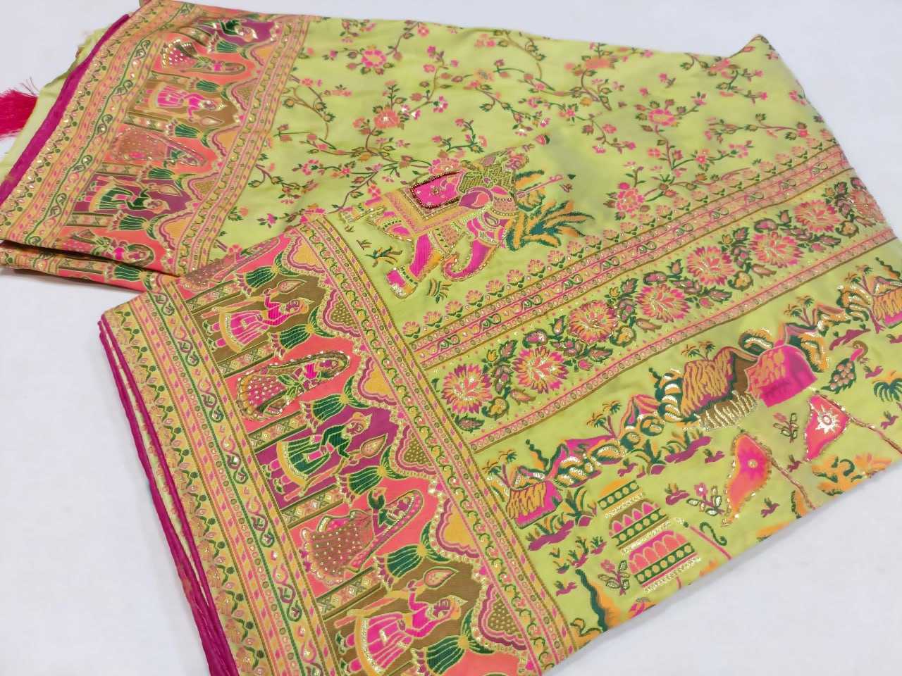 YNF PURE PASHMINA RIN126 JHT18 SAREES WHOLESALE DESIGNER PRINTED HAND WORK DIWALI WEDDING SAREES MANUFACTURER