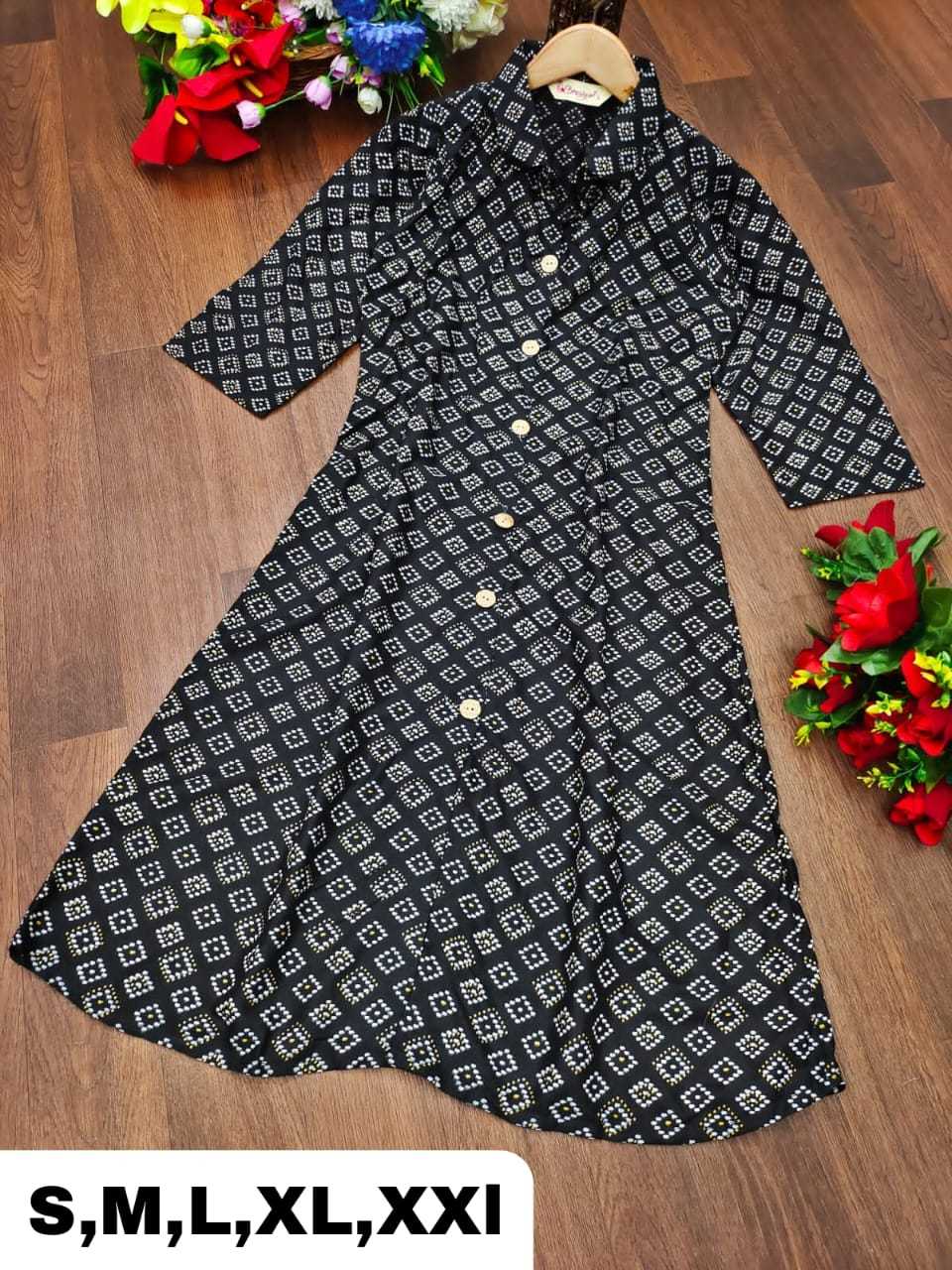 YNF RAYON RIN158 1021 KURTIS WHOLESALE LONG PRINTED RAYON LADIES KURTIS MANUFACTURER