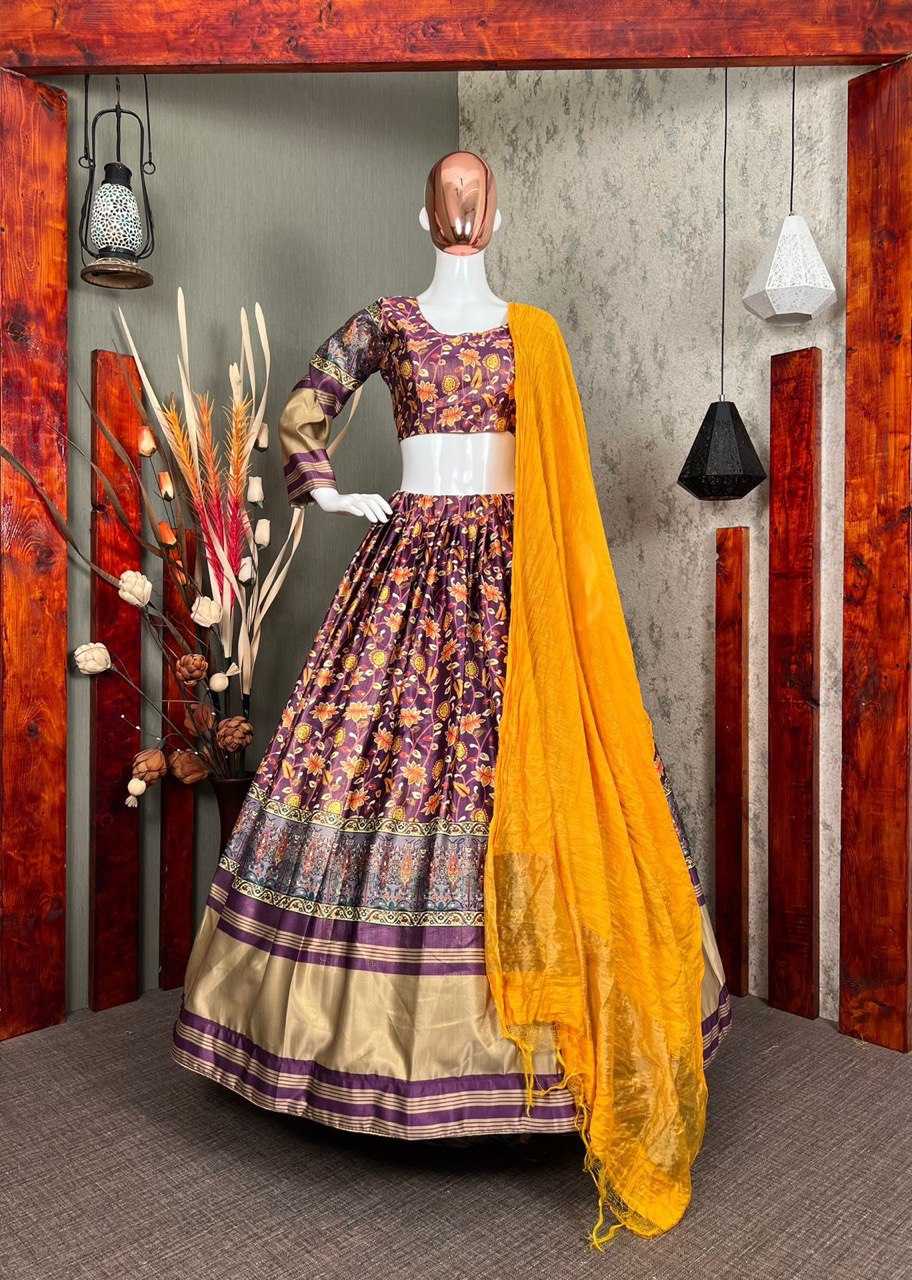  YNF SATIN RIN141 515 LEHENGAS WHOLESALE SILK PRINTED NAVRATRI CHANIYA CHOLI LEHENGAS MANUFACTURER