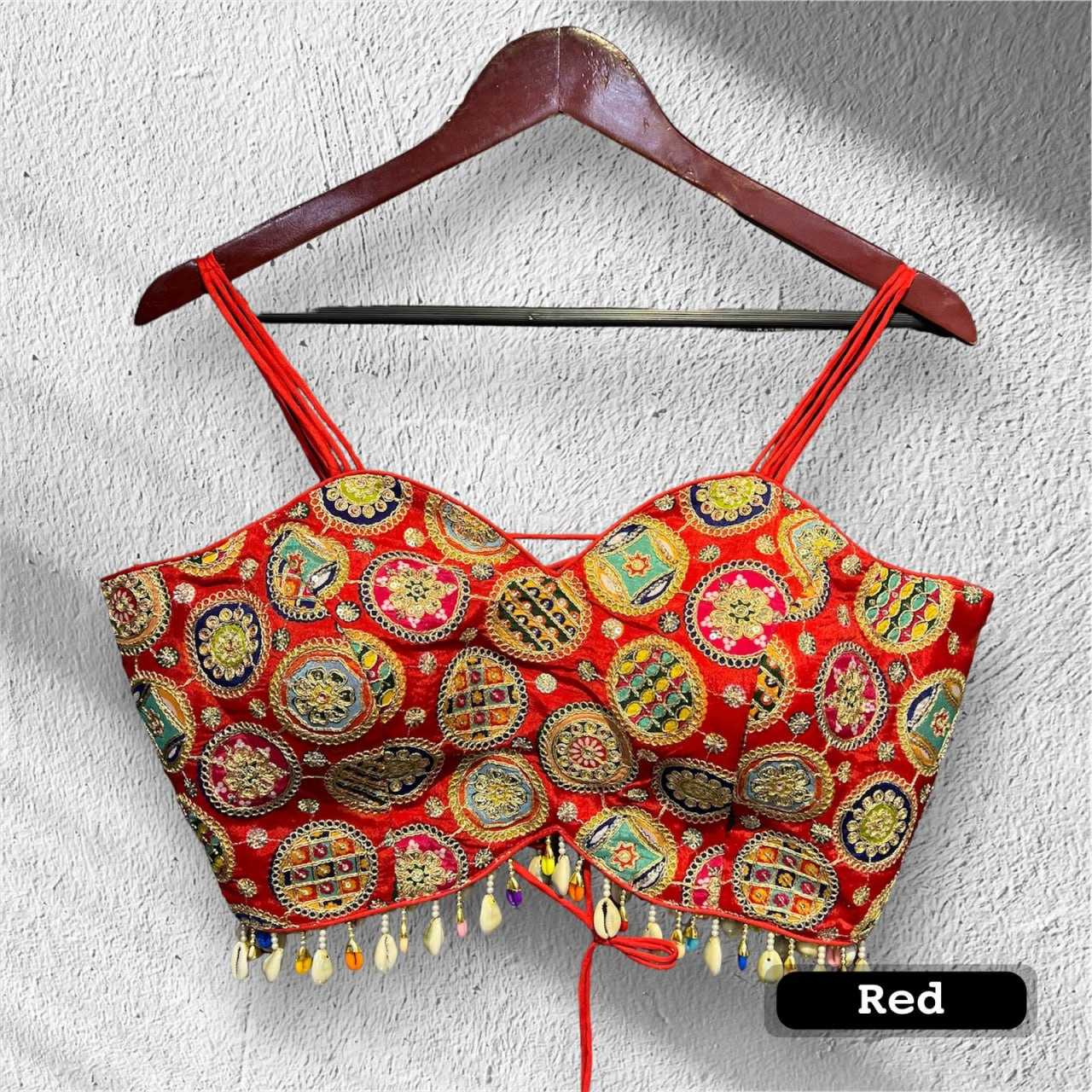 YNF SOFT CHINON KESH111 RRK11 READYMADE BLOUSE WHOLESALE V-NECK SLEEVELESS PARTY WEAR KUTCH WORK BLOUSE MANUFACTURER