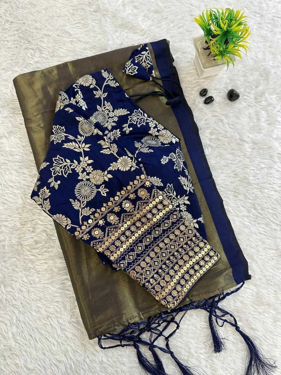 YNF TISSUE SILK RIN138 651 SAREES WHOLESALE TISSUE SILK PLAIN SOLID ZARI BORDER SAREES MANUFACTURER