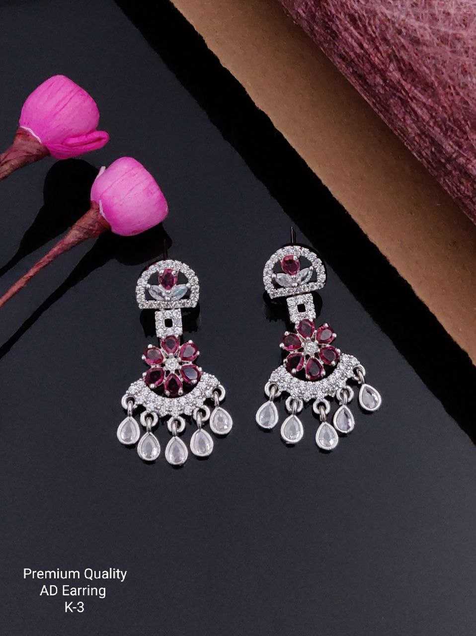 YNF AD DIAMOND KESH193 ROR56 WOMENS JEWELLERY WHOLESALE FANCY EARRINGS AD DIAMOND EARRINGS MANUFACTURER