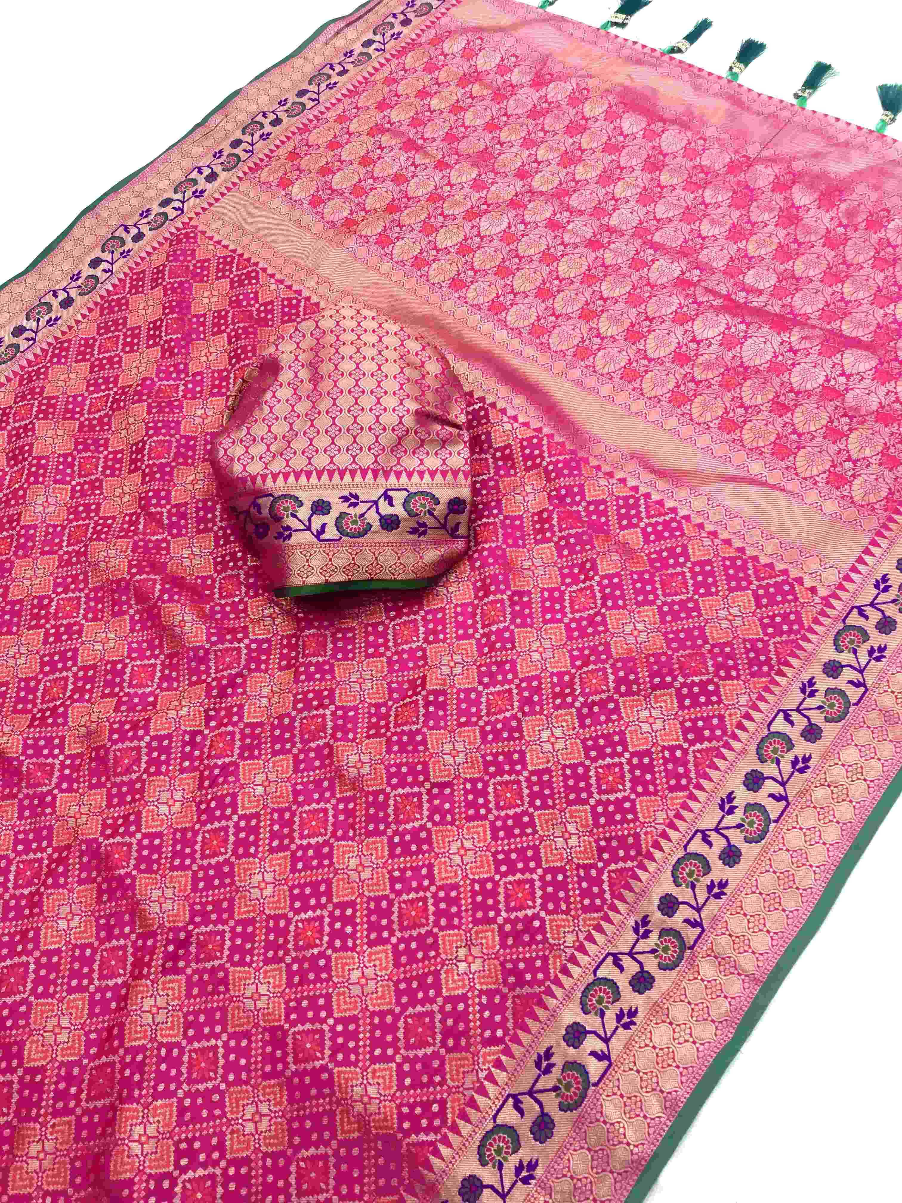 YNF BANARASI KESH182 GLANZA SILK SAREES WHOLESALE BANARASI PATOLA TRADITIONAL SAREES MANUFACTURER