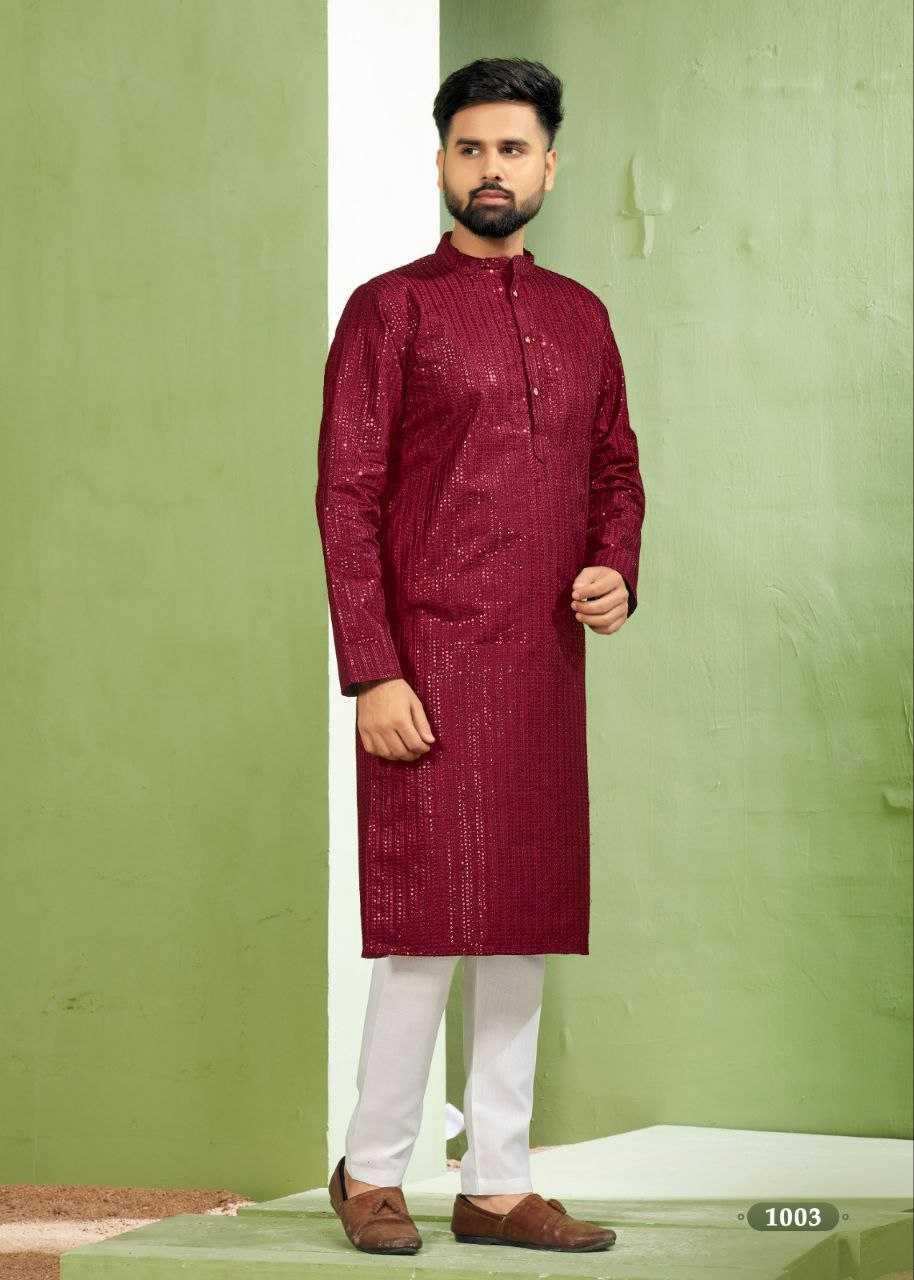 YNF BANGLORI SILK RIN131 6001 MENS WEAR WHOLESALE MENS EMBROIDERED KURTA PYJAMA MANUFACTURER