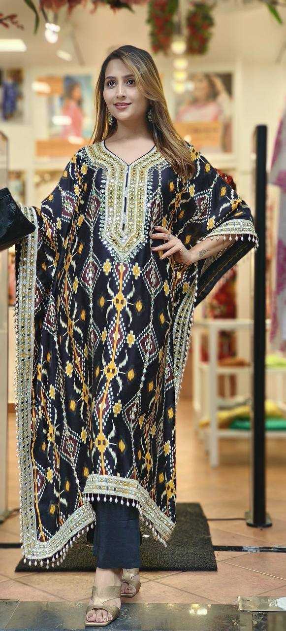 YNF CHINON SILK KESH128 395 ISLAMIC CLOTHING WHOLESALE KAFTAN MANUFACTURER