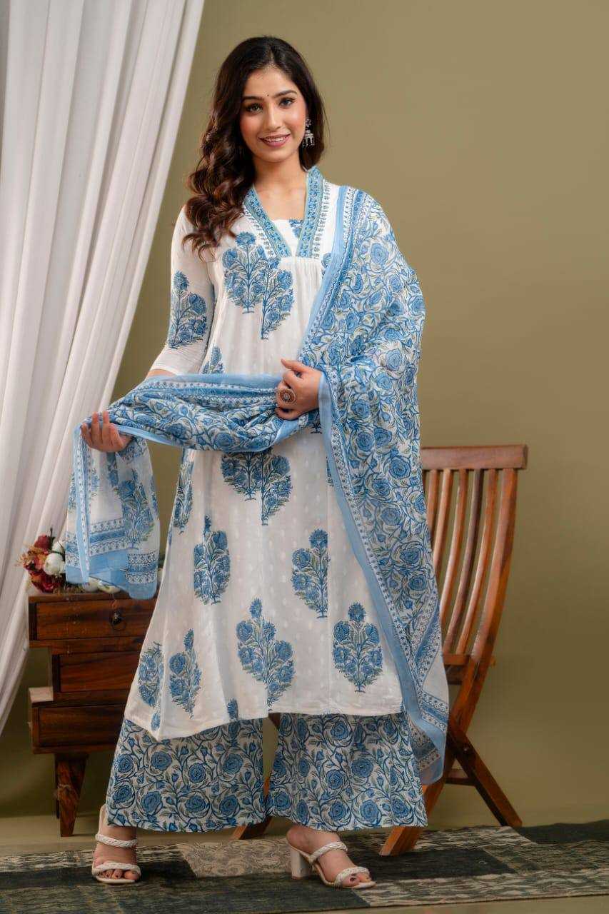 YNF COTTON KESH211 LDY01 SUITS & DRESSES WHOLESALE PRINTED COTTON PALAZZO WHITE SALWAR SUITS MANUFACTURER