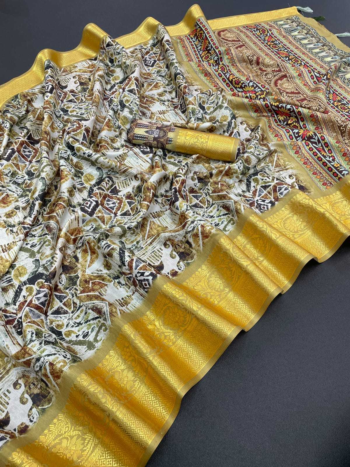 YNF DOLA SILK KESH161 TRM01 SILK SAREES WHOLESALE DOLA SILK SOFT SILK PRINTED SILK PURE SILK SAREES WITH GOLD BORDERES MANUFACTURER