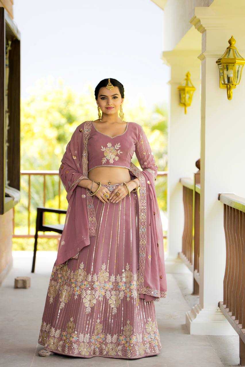 YNF FAUX GEORGETTE KESH156 1108 LEHENGAS WHOLESALE FANCY TRADITIONAL EMBROIDERED LEHENGAS MANUFACTURER