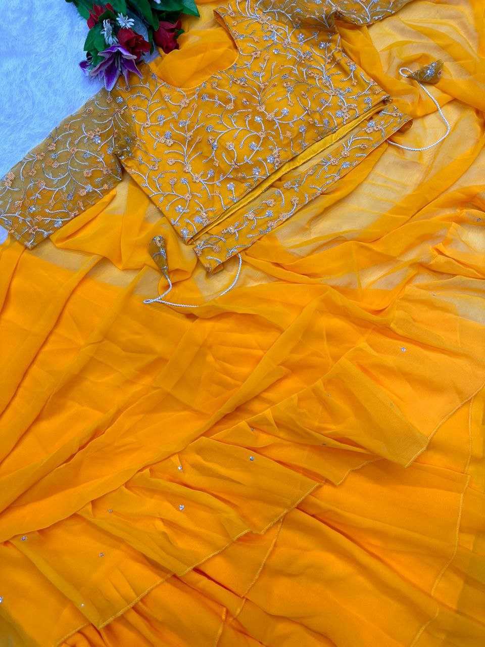 YNF GEORGETTE KESH176 123 MOTHER & DAUGHTER COMBO WHOLESALE LEHENGA SAREES MANUFACTURER