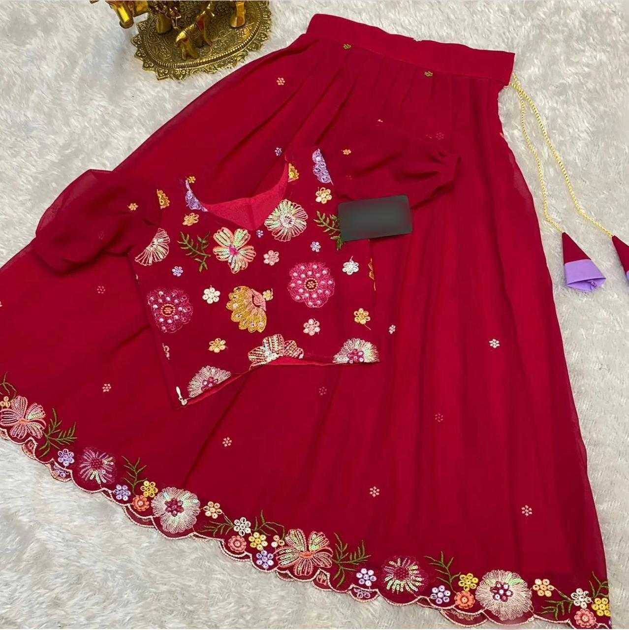 YNF GEORGETTE RIN192 7972 KIDS WEAR WHOLESALE KIDS LEHENGAS MANUFACTURER